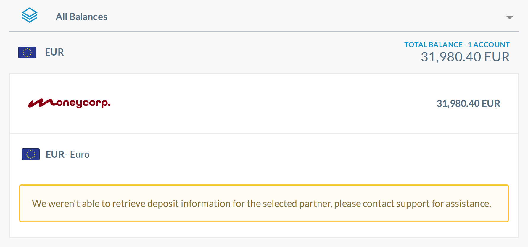 A: the deposit error at 4.74:1.