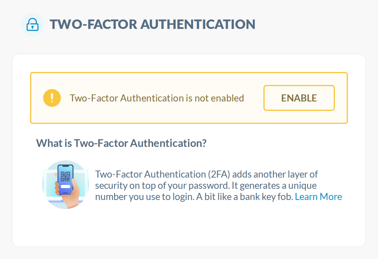 A: the same box; text and ENABLE in $ct-action-text-dark, 4.74:1.