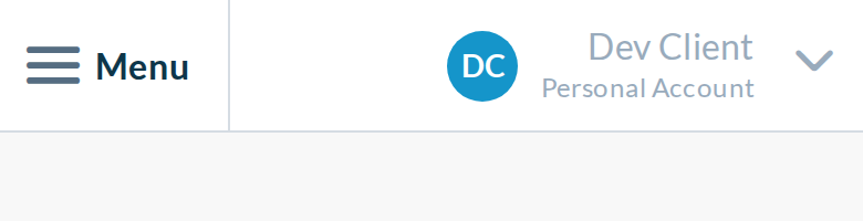 C, closed: icon plus the word Menu.