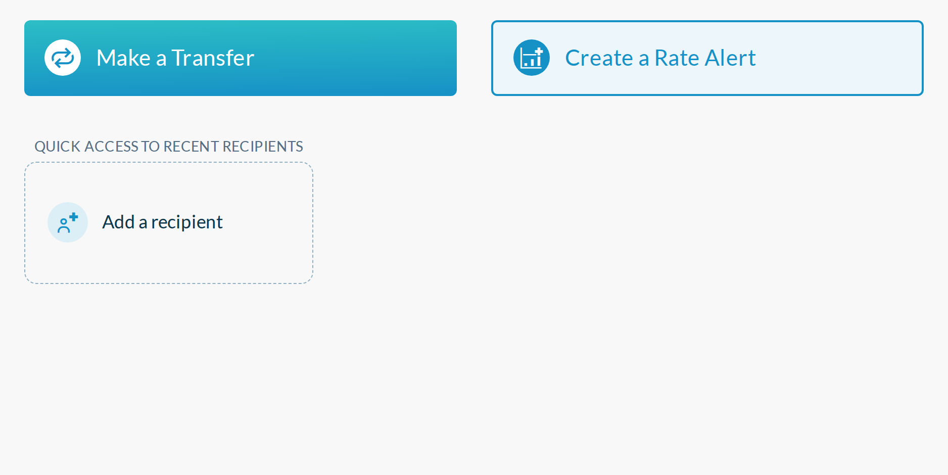 New client, 1440: no quotes section until there is a quote, one dashed Add tile and no duplicate link