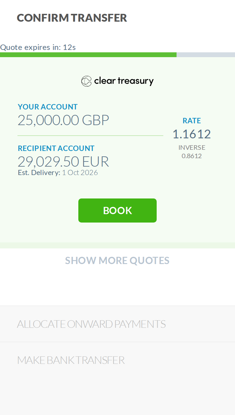 Today, phone at 390px: only the best quote shows. The faint SHOW MORE QUOTES is the only hint that other providers were compared.